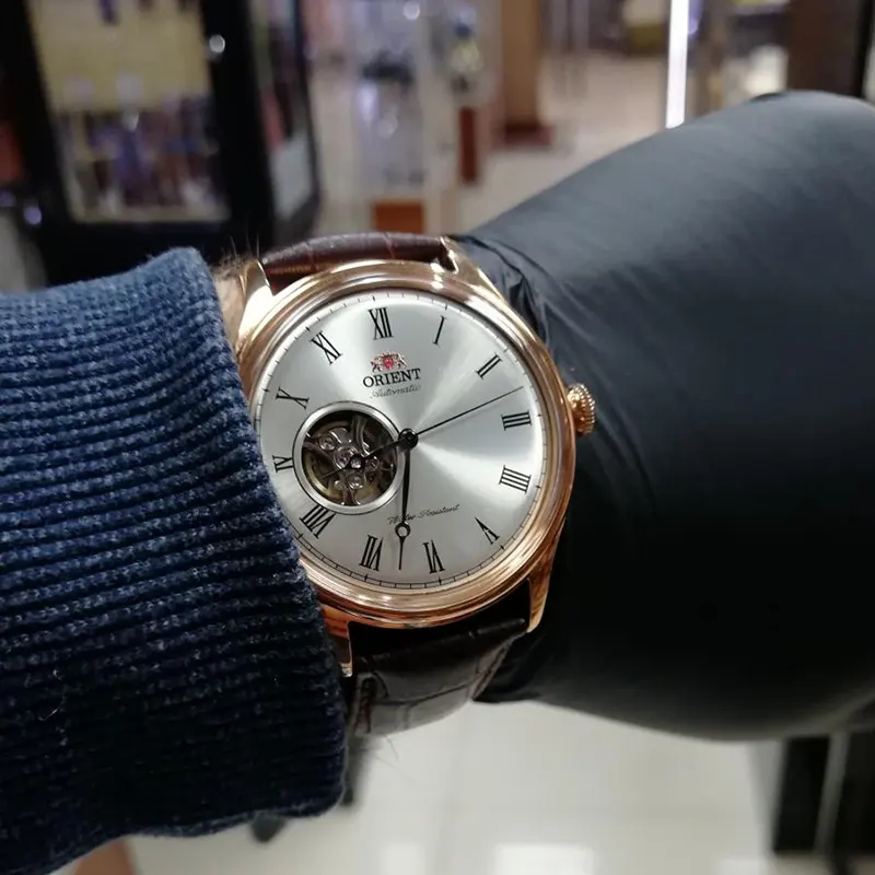 Orient Open Heart Champagne Classical Dial Men's Watch- AG00001S